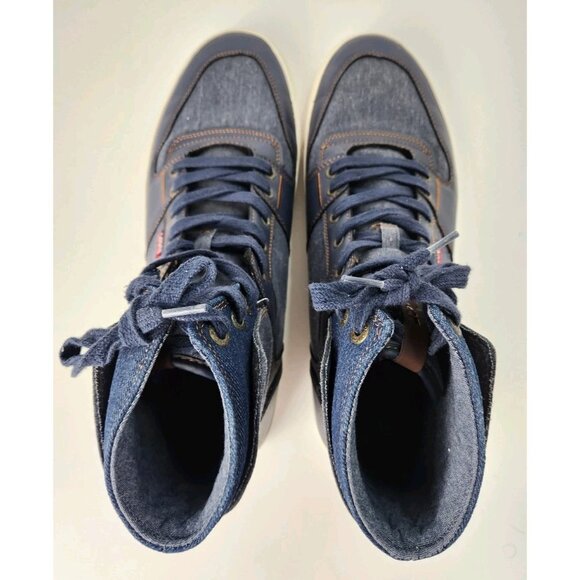 Levis Shoes Mens Size 13 Mason HI 501 Denim Blue Canvas Sneakers - Picture 11 of 12
